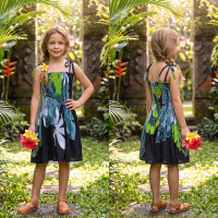 Hand Painted Rayon Kids Dress